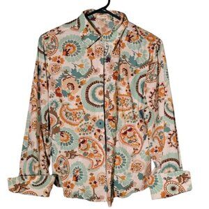 tyler boe Women's long sleeve button down blouse Size 8